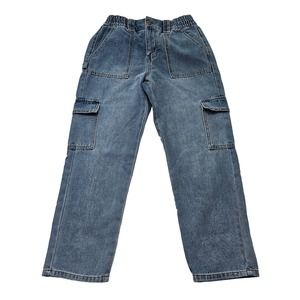 Indigo‎ Rising Women's Medium Wash Y2K Style High Rise Cargo Jean. Size 27
